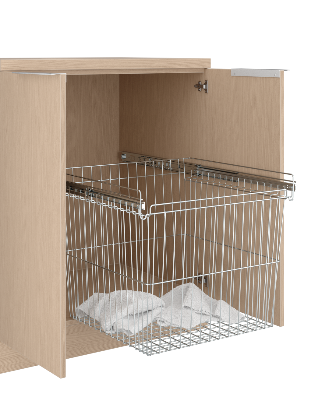 Colorbar towel basket - Wash cabinet in oak look - Cappuccino